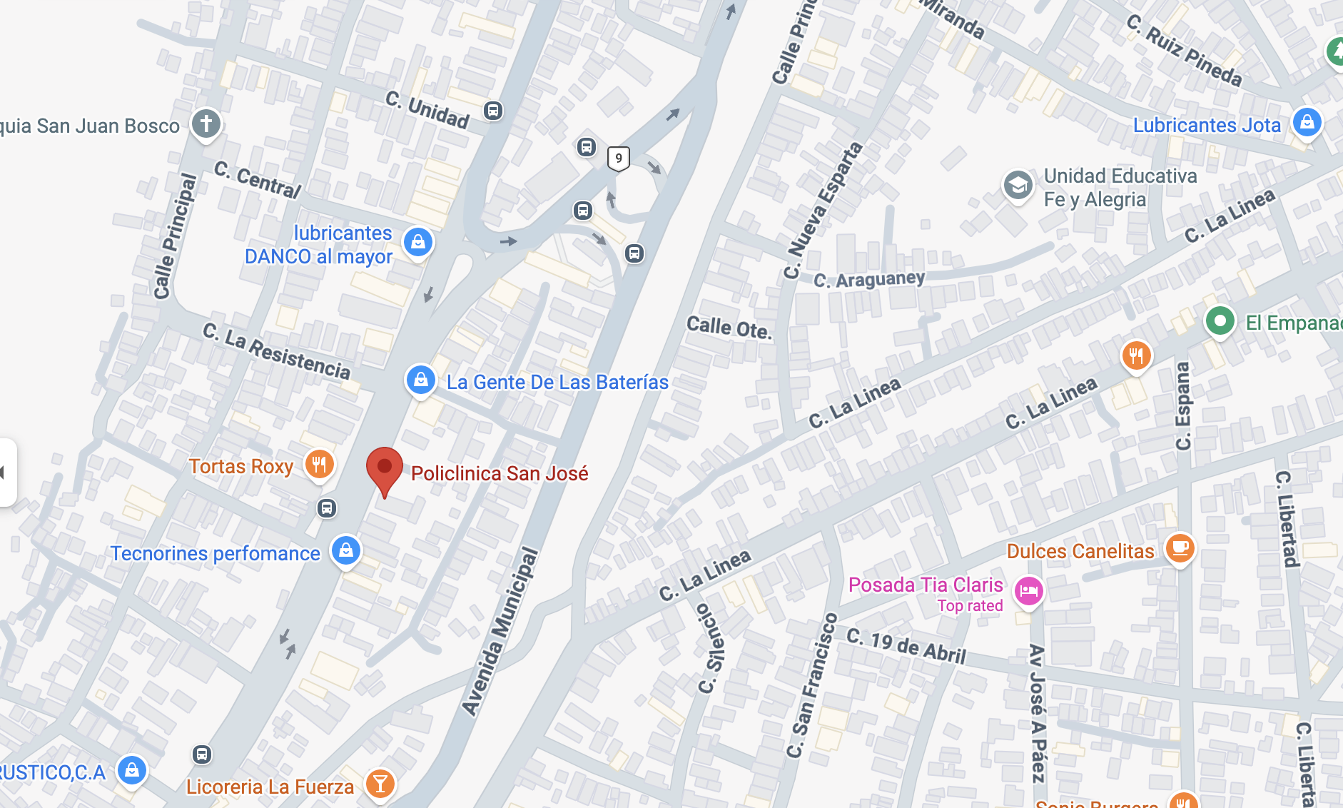 Ubicación de la Policlínica San José en el mapa